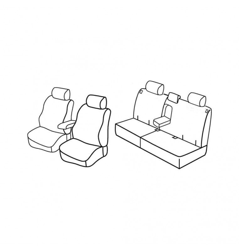 Set coprisedili Superior - Beige - compatibile per Honda CR-V (10/12>10/18)