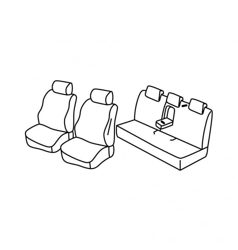 Set coprisedili Superior - Beige - compatibile per Honda Civic 4p (03/17>07/22)