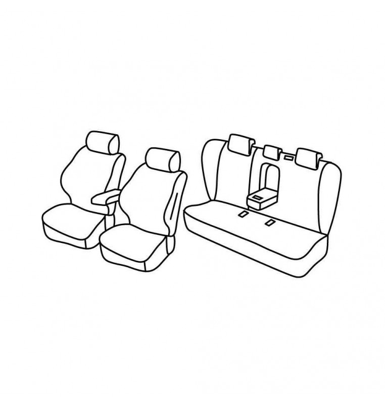 Set coprisedili Superior - Nocciola - compatibile per Honda Accord 4p (06/08>11/11)