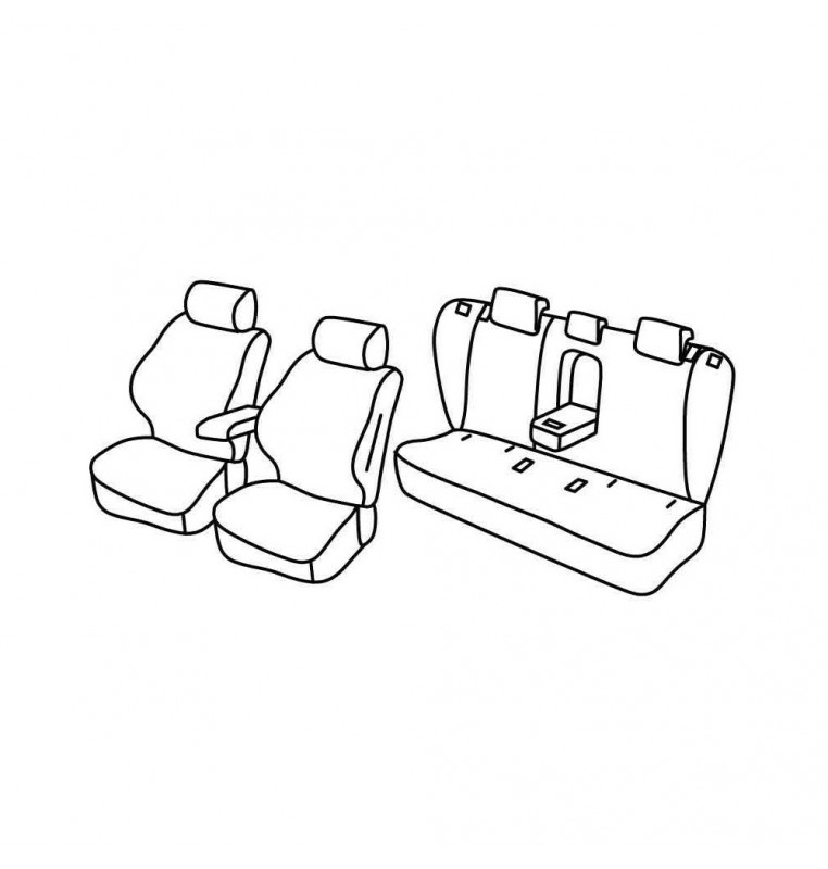 Set coprisedili Superior - Beige - compatibile per Honda Accord Tourer (12/11>12/13)