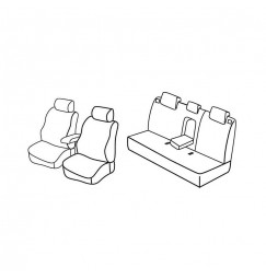 Set coprisedili Superior - Grigio/Nero - compatibile per Hyundai ix35 (03/10>08/13)