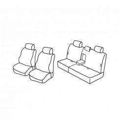 Set coprisedili Superior - Beige - compatibile per Hyundai Santa Fe (01/01>02/06)