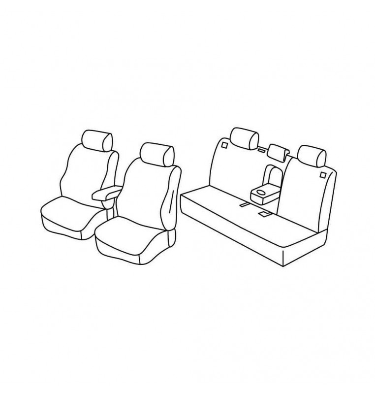 Set coprisedili Superior - Nocciola - compatibile per Hyundai Ioniq (12/16>07/22) EV Premium