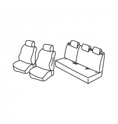 Set coprisedili Superior - Grigio/Nero - compatibile per Hyundai Bayon (08/21>)