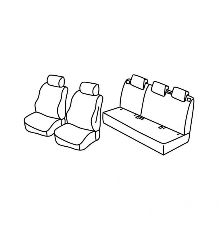 Set coprisedili Superior - Grigio/Nero - compatibile per Hyundai Bayon (08/21>)