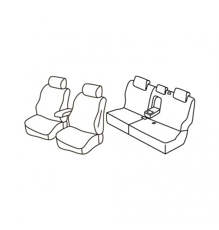 Set coprisedili Superior - Beige - compatibile per Jeep Grand Cherokee (05/13>11/16) Limited CRD