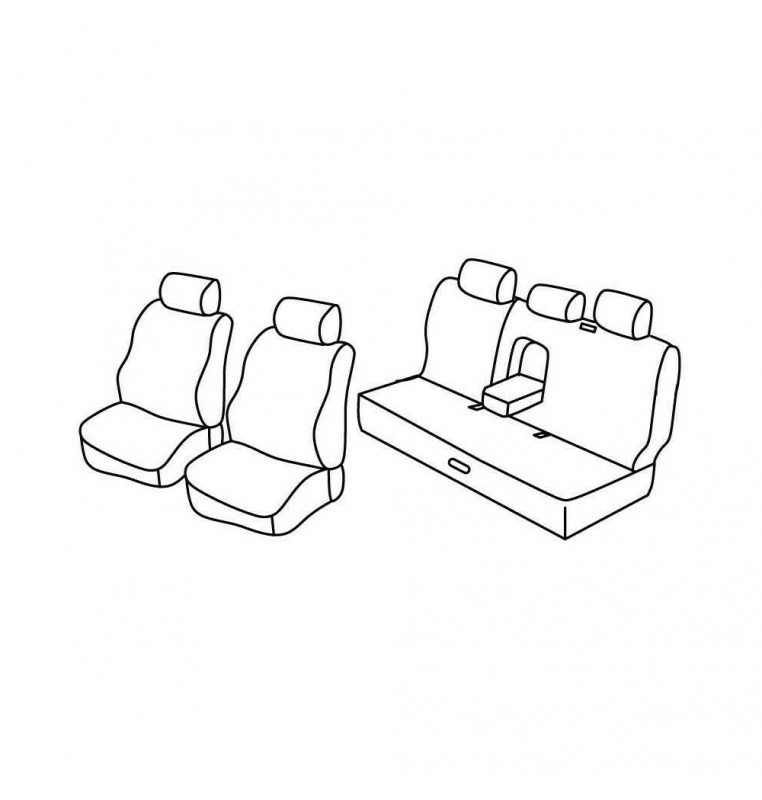 Set coprisedili Superior - Beige - compatibile per Jeep Grand Cherokee (06/05>12/10)