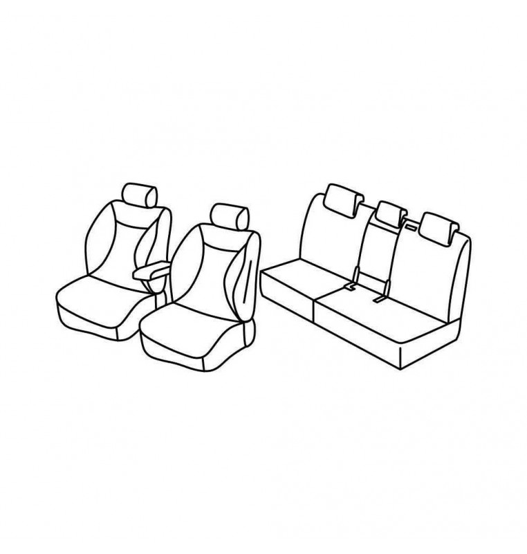 Set coprisedili Superior - Nocciola - compatibile per Kia Sorento (02/15>10/20) Exclusive