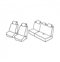 Set coprisedili Superior - Nero/Blu - compatibile per Land Rover Discovery 5p (10/04>08/09)