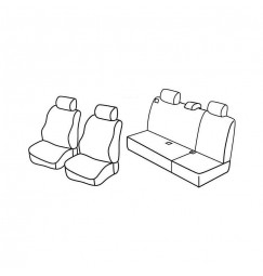 Set coprisedili Superior - Grigio/Nero - compatibile per Land Rover Freelander 5p (10/97>11/06) fino al 9/2003