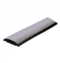Profilo adesivo cromato nero - 4 m - 4 mm