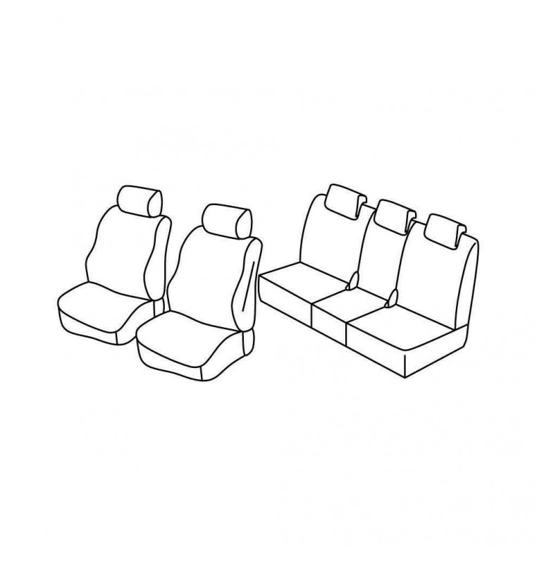 Set coprisedili Superior - Grigio/Nero - compatibile per Mazda 5 5p (08/05>10/10)