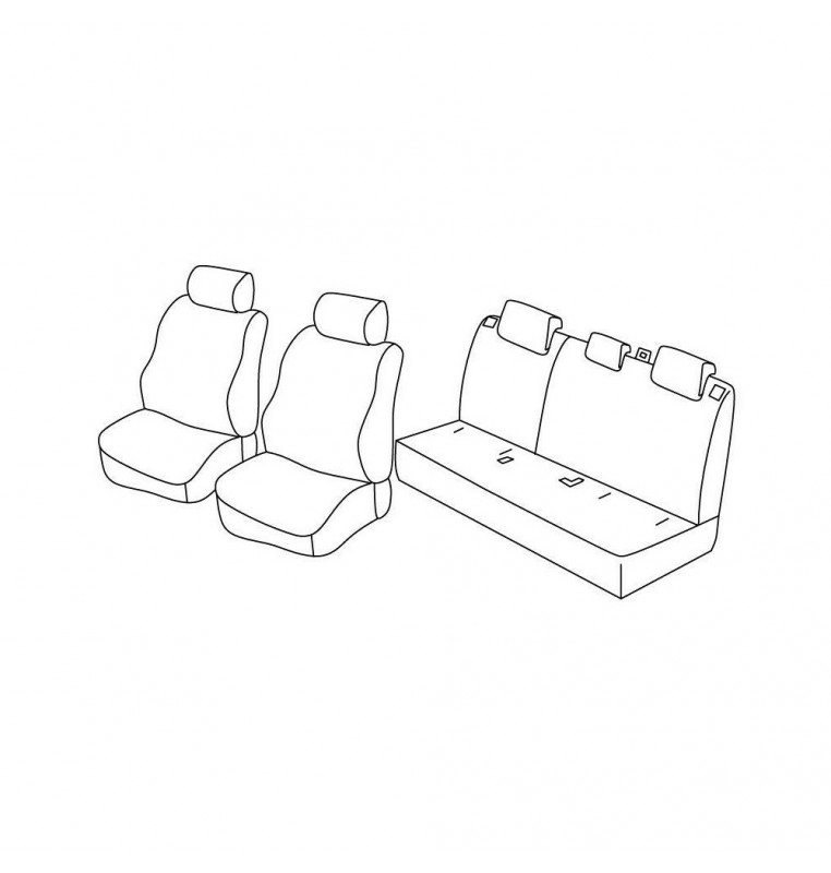 Set coprisedili Superior - Beige - compatibile per Mazda CX-3 (06/15>09/22)