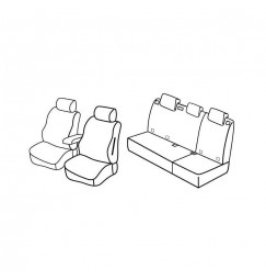 Set coprisedili Superior - Grigio/Nero - compatibile per Mercedes Classe B (05/05>09/11)