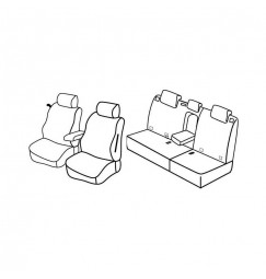 Set coprisedili Superior - Grigio/Nero - compatibile per Mercedes Classe B (05/05>09/11)