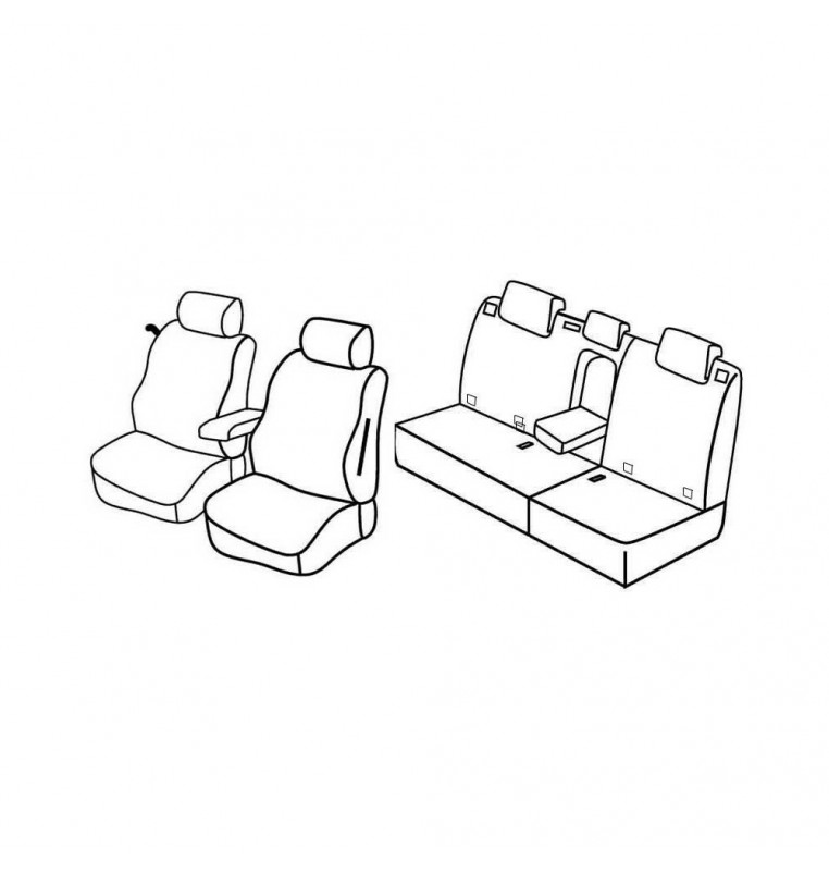 Set coprisedili Superior - Grigio/Nero - compatibile per Mercedes Classe B (05/05>09/11)