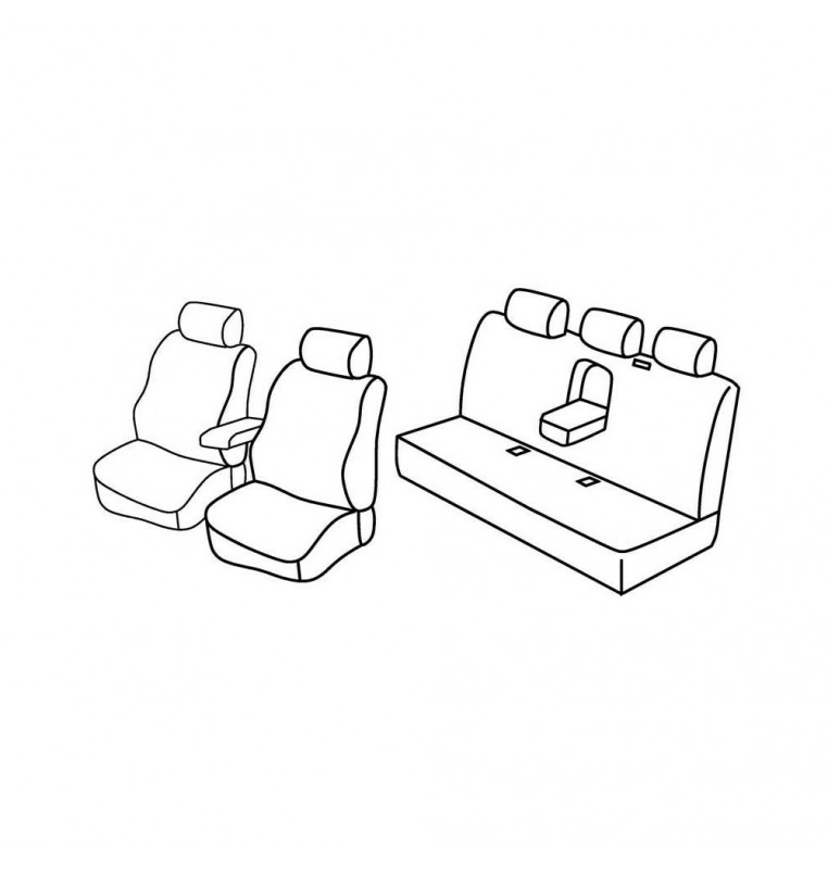 Set coprisedili Superior - Nocciola - compatibile per Mercedes Classe C 4p (05/00>01/07) fino al 3/2004