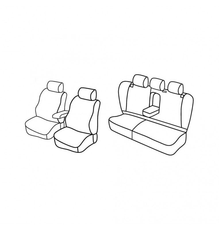 Set coprisedili Superior - Beige - compatibile per Mercedes Classe C 4p (05/00>01/07) fino al 3/2004