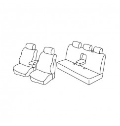 Set coprisedili Superior - Nocciola - compatibile per Mercedes Classe C 4p (05/00>01/07) dal 4/2004