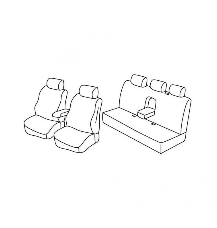 Set coprisedili Superior - Nocciola - compatibile per Mercedes Classe C 4p (05/00>01/07) dal 4/2004