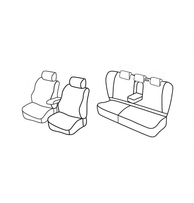 Set coprisedili Superior - Nocciola - compatibile per Mercedes Classe C 4p (05/00>01/07) dal 4/2004