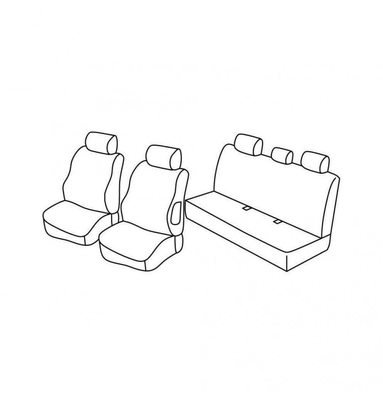 Set coprisedili Superior - Nocciola - compatibile per Mercedes Classe C 4p (02/07>02/14)