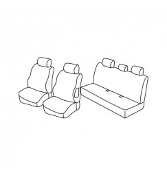 Set coprisedili Superior - Grigio/Nero - compatibile per Mercedes Classe C 4p (02/07>02/14)