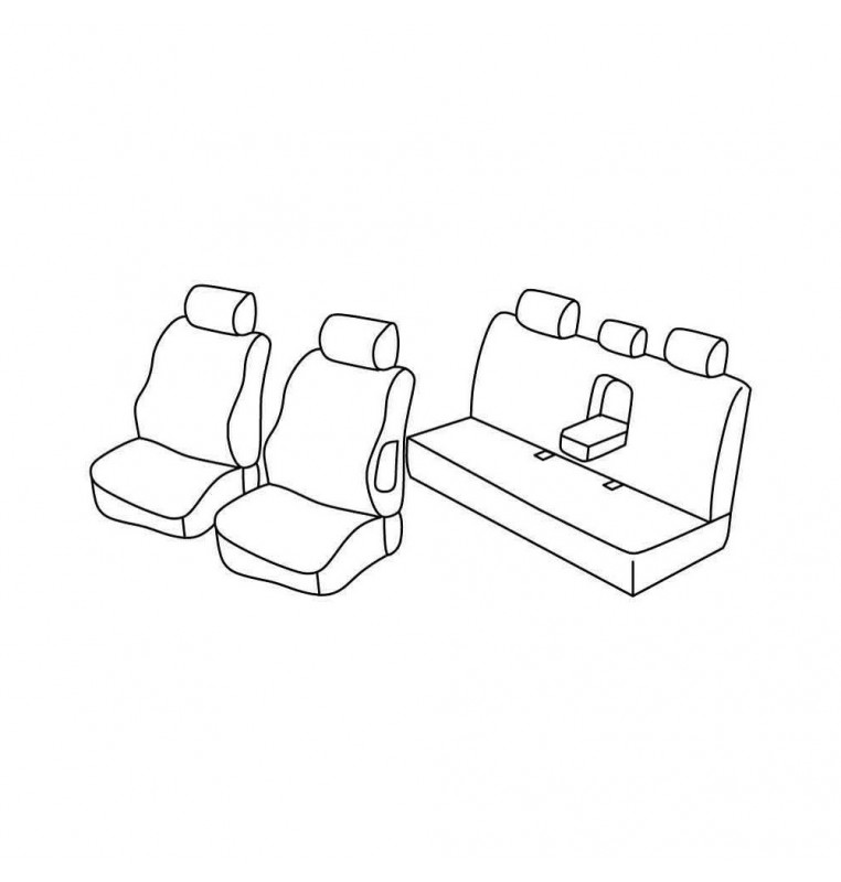 Set coprisedili Superior - Nocciola - compatibile per Mercedes Classe C 4p (02/07>02/14)