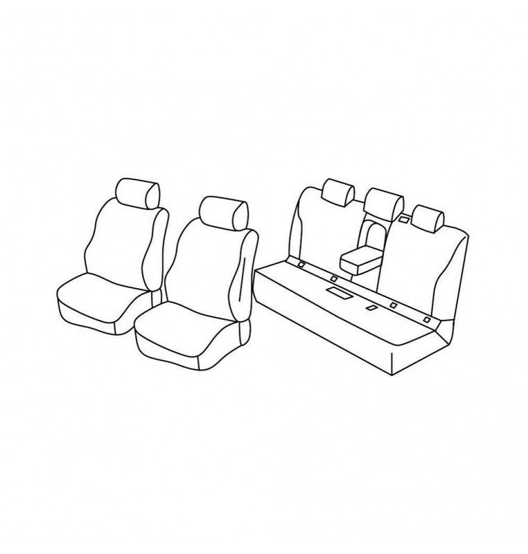 Set coprisedili Superior - Nocciola - compatibile per Mercedes Classe C 4p (03/14>05/21)