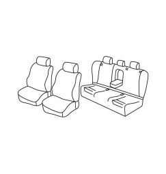 Set coprisedili Superior - Nero/Grigio - compatibile per Mercedes Classe C sw (01/08>08/14)