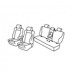 Set coprisedili Superior - Beige - compatibile per Mercedes Classe E 4p (07/16>)