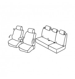 Set coprisedili Superior - Grigio/Nero - compatibile per Mercedes Classe B (05/05>09/11)