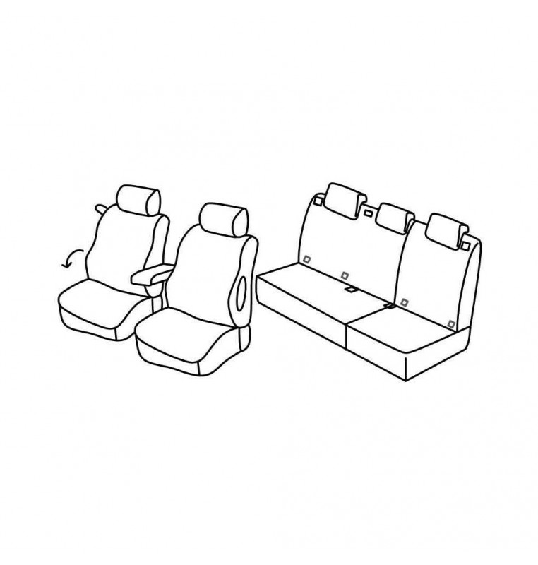 Set coprisedili Superior - Grigio/Nero - compatibile per Mercedes Classe B (05/05>09/11)