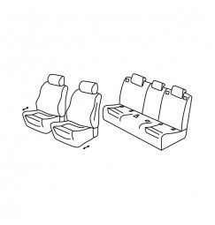 Set coprisedili Superior - Grigio/Nero - compatibile per Mercedes Classe A 5p (06/18>)