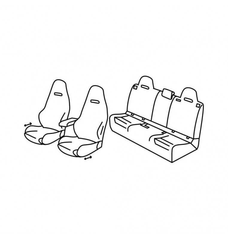 Set coprisedili Superior - Beige - compatibile per Mercedes Classe A 5p (06/18>) AMG Automatic