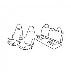 Set coprisedili Superior - Beige - compatibile per Mercedes Classe A 5p (10/12>05/18)  - Mercedes CLA 4p (02/13>04/19)