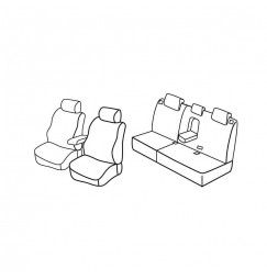 Set coprisedili Superior - Nocciola - compatibile per Mitsubishi Outlander (02/07>09/12)