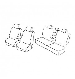 Set coprisedili Superior - Nocciola - compatibile per Mitsubishi Pajero 5p (04/00>10/06)