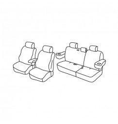 Set coprisedili Superior - Beige - compatibile per Mitsubishi Pajero 5p (11/06>07/19)