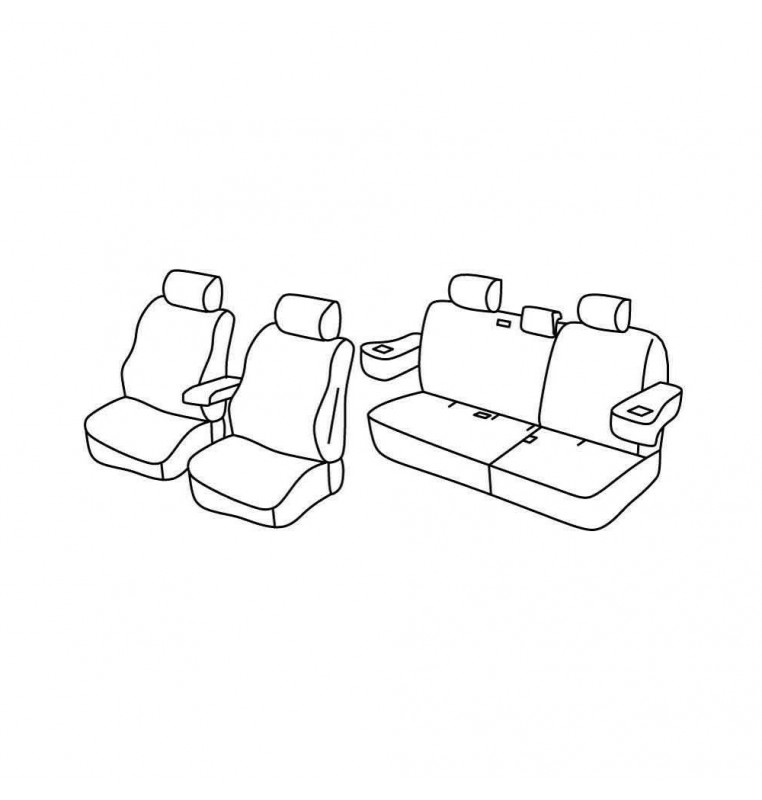 Set coprisedili Superior - Beige - compatibile per Mitsubishi Pajero 5p (11/06>07/19)