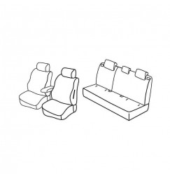 Set coprisedili Superior - Grigio/Nero - compatibile per Nissan Qashqai (03/07>01/14)