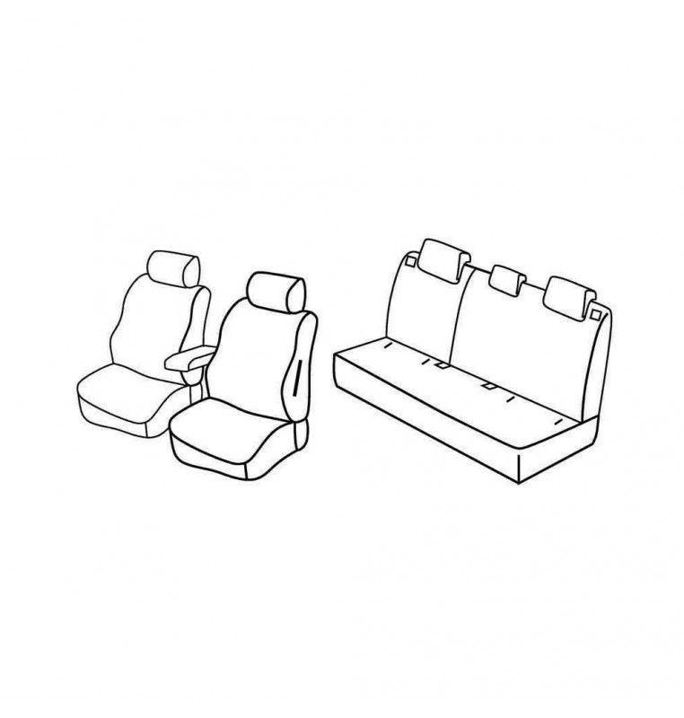 Set coprisedili Superior - Grigio/Nero - compatibile per Nissan Qashqai (03/07>01/14)