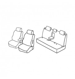 Set coprisedili Superior - Grigio/Nero - compatibile per Nissan Qashqai (03/07>01/14)