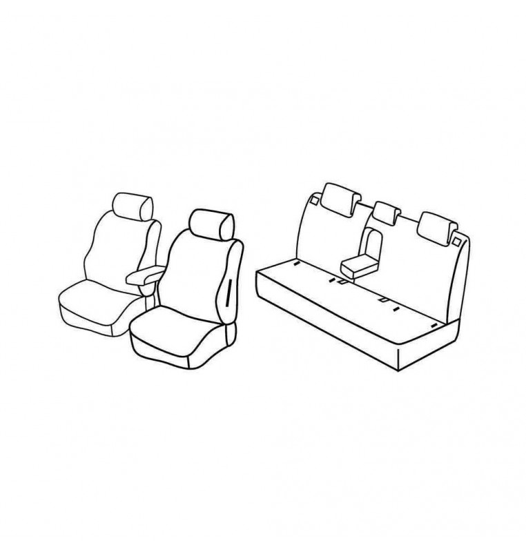 Set coprisedili Superior - Grigio/Nero - compatibile per Nissan Qashqai (03/07>01/14)