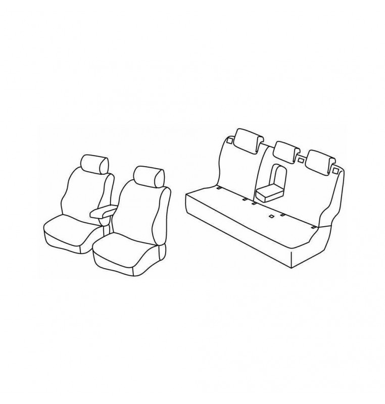 Set coprisedili Superior - Beige - compatibile per Nissan Qashqai (02/14>03/21)