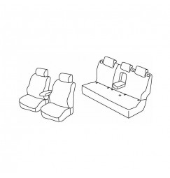 Set coprisedili Superior - Grigio/Nero - compatibile per Nissan Qashqai (02/14>03/21)