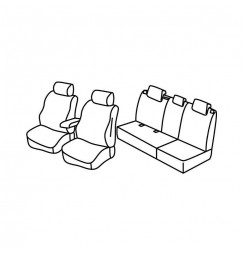 Set coprisedili Superior - Nocciola - compatibile per Nissan Qashqai+2 (09/08>01/14)