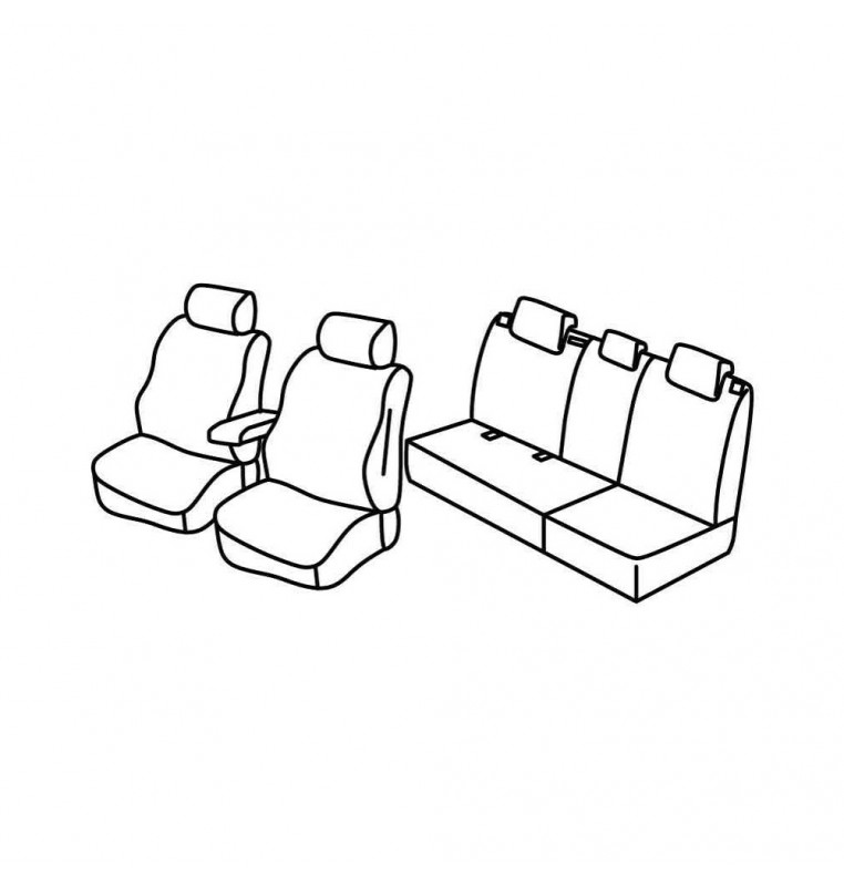 Set coprisedili Superior - Beige - compatibile per Nissan Qashqai+2 (09/08>01/14)