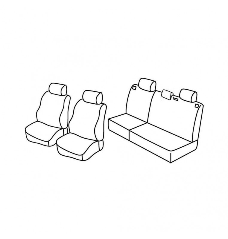 Set coprisedili Superior - Beige - compatibile per Nissan X-Trail (07/07>05/14)