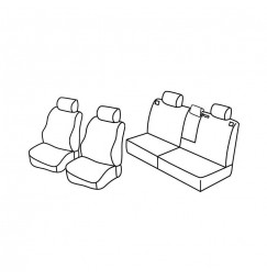 Set coprisedili Superior - Nocciola - compatibile per Nissan X-Trail (07/07>05/14)